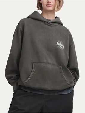 GAP x madhappy Charcoal Green Pullover Hoodie with Chest Logo